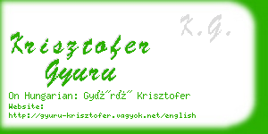 krisztofer gyuru business card